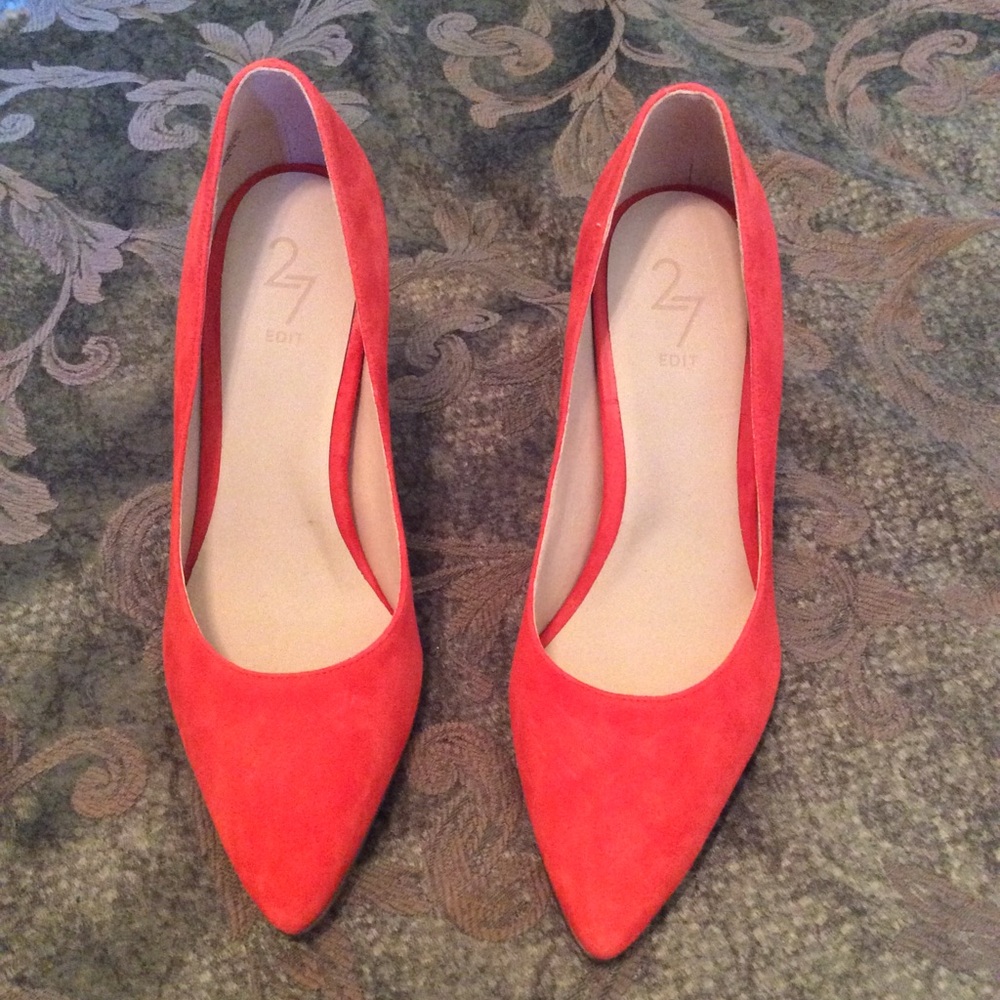 Elegant Redish/orange Women's Heels - Picture 8 of 8